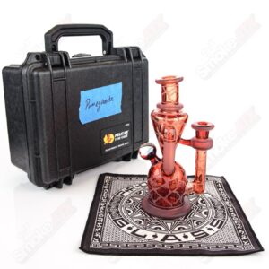 Shop Pomegranate Single Color Double Up Rig Rooster Glass in australian