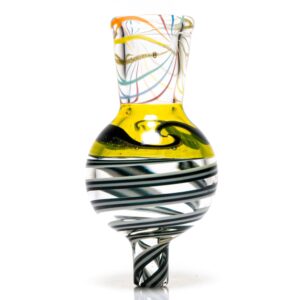 Shop Pho_Sco - XL Linework Bubble Cap - Jailhouse, Lemon Drop & Steelwool w/ Clear Rainbow in australian