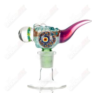 Shop #11 14mm Full Color Worked Horn Milli Bowl JMass in australian