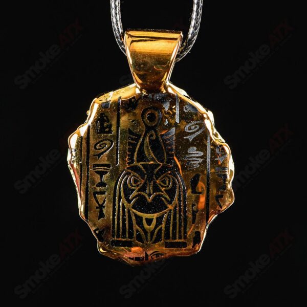 Shop Golden Treasure Pendant (Horus) Green T Glass in australian