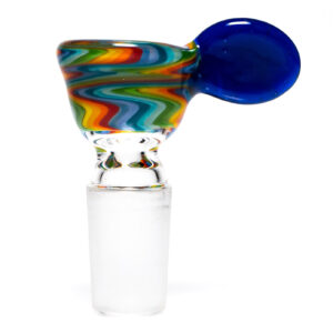 Shop K2 Glass - Worked Snap Slide - 14mm - Rainbow Wag w/ Neptune Handle in australian