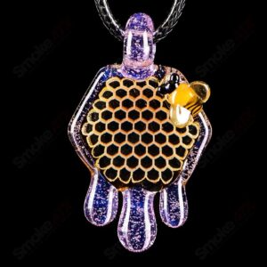 Shop Medium Honeycomb Drip Pendant (Purple Slyme) Joe P Glass in australian