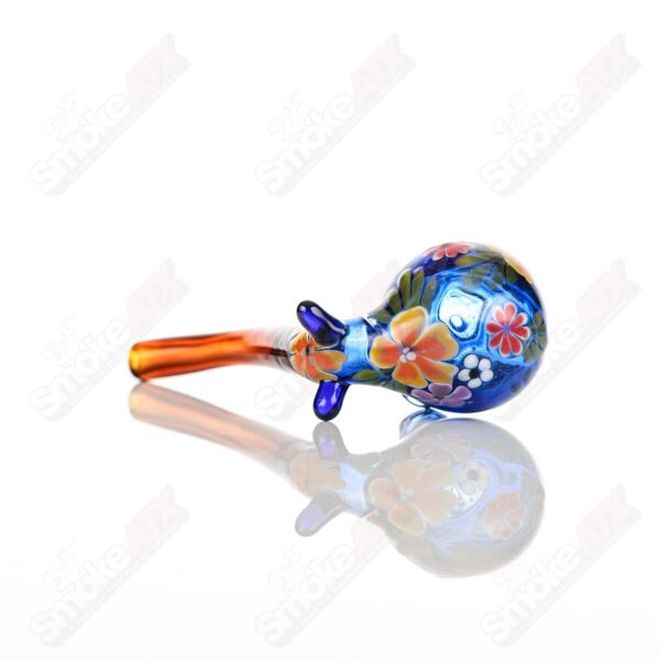 Shop Cobalt Sherlock W/ Multi-Color Flowers by Sarita Glass in australian