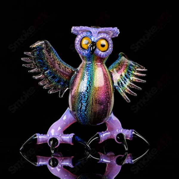 Shop Dichro EDM Owl by Four Winds Flameworks & Turtle Time Glass in australian