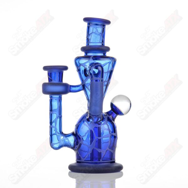 Shop Brilliant Blue Single Color Double Up Rig Rooster Glass in australian