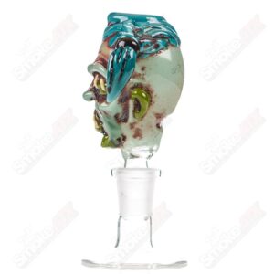 Shop 14mm Shrunken Head Bowl Slide Ghost Glass in australian