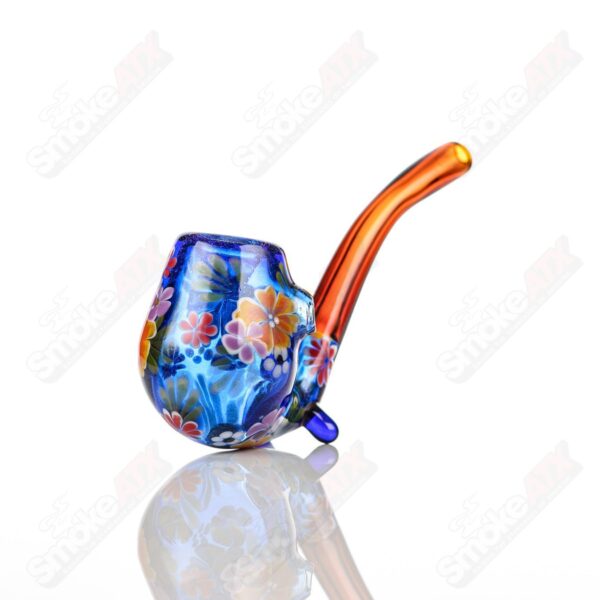 Shop Cobalt Sherlock W/ Multi-Color Flowers by Sarita Glass in australian