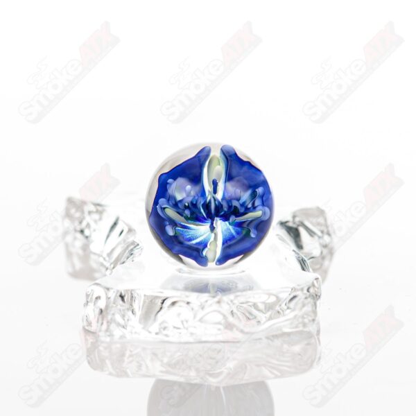 Shop Kobuki Glass Blue Flower Topper Marble in australian