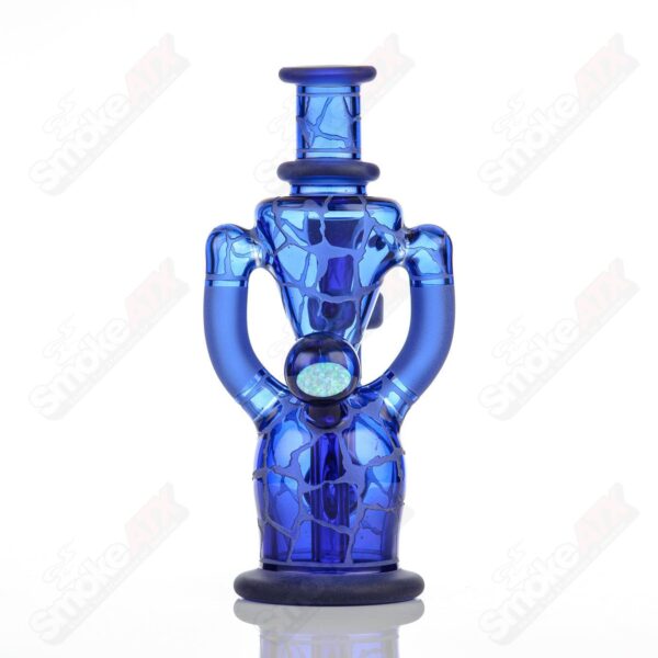Shop Brilliant Blue Single Color Double Up Rig Rooster Glass in australian