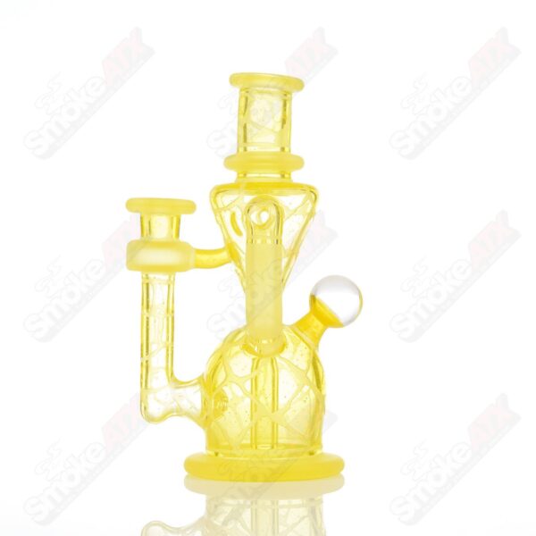Shop Lemon Drop Single Color Double Up Rig Rooster Glass in australian