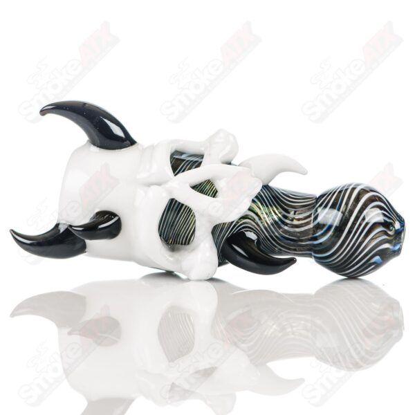 Shop Black/White Worked Skull Hitter Ghost Glass in australian