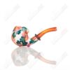 Shop White Sherlock W/ Peach & Pink Flowers by Sarita Glass in australian