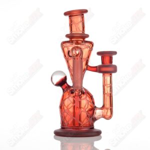 Shop Pomegranate Single Color Double Up Rig Rooster Glass in australian