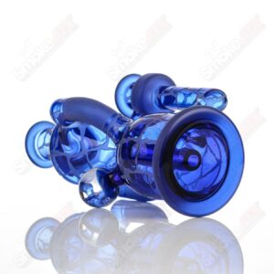 Shop Brilliant Blue Single Color Double Up Rig Rooster Glass in australian