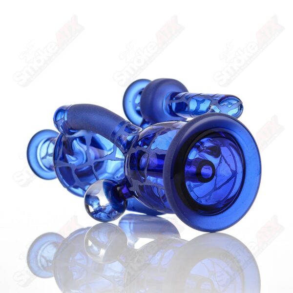 Shop Brilliant Blue Single Color Double Up Rig Rooster Glass in australian