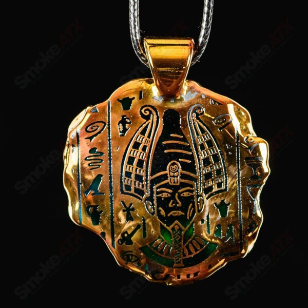 Shop Golden Treasure Pendant (Pharoah) Green T Glass in australian