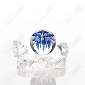 Shop Kobuki Glass Blue Flower Topper Marble in australian