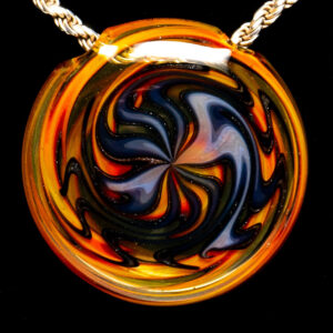 Shop Jake C - Double-Sided Disc Pendant - Double Layer Purple on Fire - Tangie Body in australian