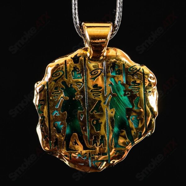 Shop Golden Treasure Pendant (Pharoah) Green T Glass in australian