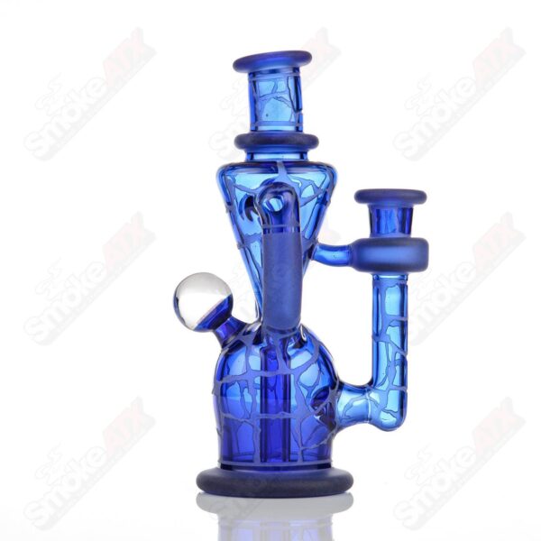Shop Brilliant Blue Single Color Double Up Rig Rooster Glass in australian