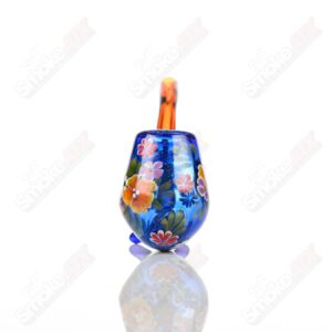 Shop Cobalt Sherlock W/ Multi-Color Flowers by Sarita Glass in australian