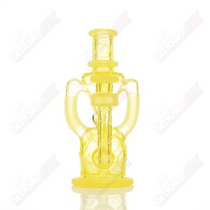 Shop Lemon Drop Single Color Double Up Rig Rooster Glass in australian