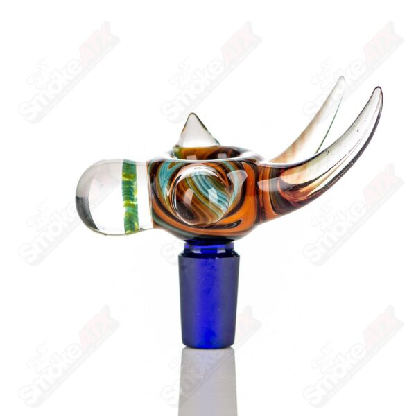 Shop #5 14mm Full Color Worked Horn Milli Bowl JMass in australian