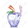 Shop Purple Apple Rig w/ Worm Dabber Pouch Glass in australian