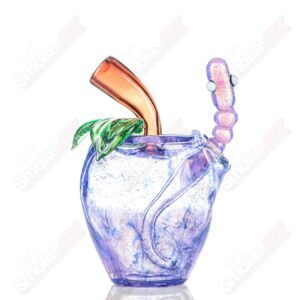 Shop Purple Apple Rig w/ Worm Dabber Pouch Glass in australian