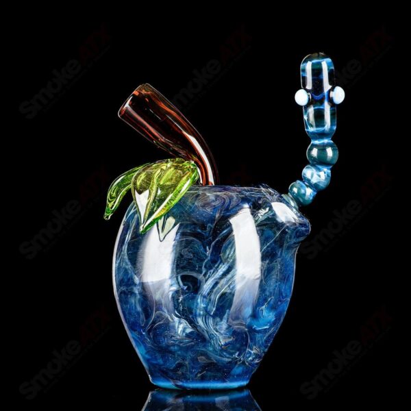 Shop Blue Apple Rig w/ Worm Dabber Pouch Glass in australian