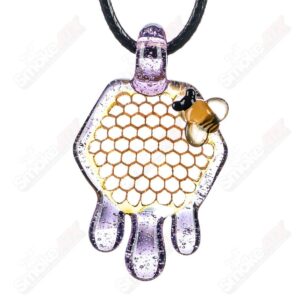 Shop Medium Honeycomb Drip Pendant (Purple Slyme) Joe P Glass in australian