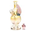 Shop Brando - 10mm Fumed & Half Blasted Ball Rig - Milky Blue - Honeycomb Millie #2 in australian