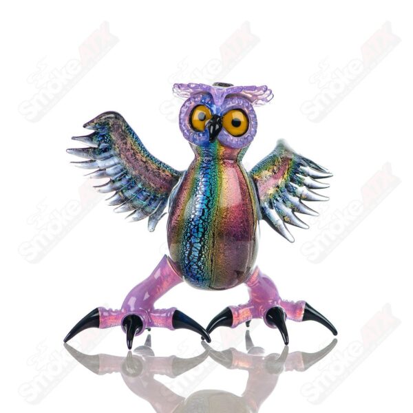Shop Dichro EDM Owl by Four Winds Flameworks & Turtle Time Glass in australian