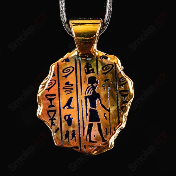 Shop Golden Treasure Pendant (Horus) Green T Glass in australian