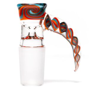 Shop Pho_Sco - Single Hole Linework Horn Slide - 18mm - Rally w/ Steelwool & Blue Stardust #3 in australian