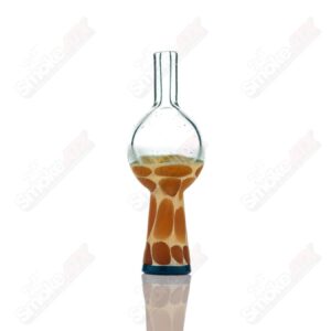 Shop Transparent Blue w Blue Accent Giraffe Print Bubble Cap Robertson Glass in australian