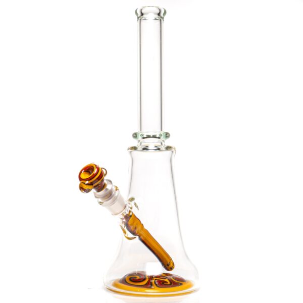 Shop Aaron Vigil - Worked Full Size Fat Bottom Tube - Burgundy & Yellow in australian