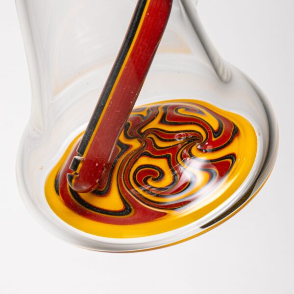 Shop Aaron Vigil - Worked Full Size Fat Bottom Tube - Burgundy & Yellow in australian