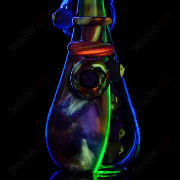 Shop UV Reactive Multicolor Recycler Rig Earl Jr. x Aquariust Glass in australian