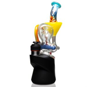 Shop Ben Wilson - Triple Donut Inline Recycler Puffco Peak Top - Multi Color w/ Linework in australian