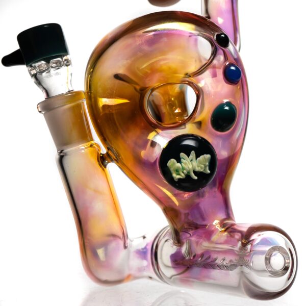 Shop Ben Wilson - Triple Donut Inline Bubbler - Laydown - Fume w/ Color Accents in australian
