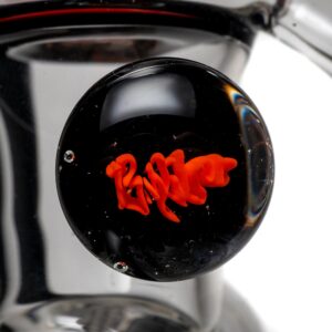 Shop Ben Wilson - Hollow Foot Inline Recycler w/ Triple Donut Perc - White Honeycomb w/ Black & Orange in australian