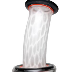 Shop Ben Wilson - Hollow Foot Inline Recycler w/ Triple Donut Perc - White Honeycomb w/ Black & Orange in australian