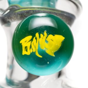 Shop Ben Wilson - Hollow Foot Inline Recycler w/ Triple Donut Perc - Agua Honeycomb w/ S.W. & Green in australian