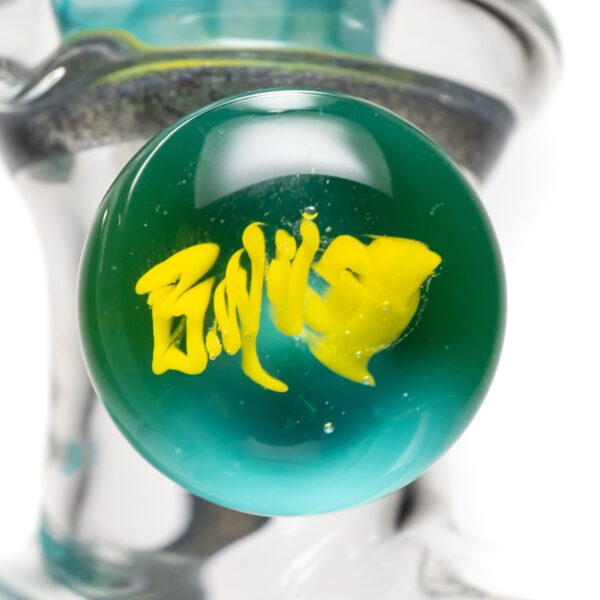 Shop Ben Wilson - Hollow Foot Inline Recycler w/ Triple Donut Perc - Agua Honeycomb w/ S.W. & Green in australian