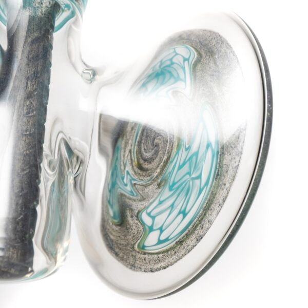 Shop Ben Wilson - Hollow Foot Inline Recycler w/ Triple Donut Perc - Agua Honeycomb w/ S.W. & Green in australian