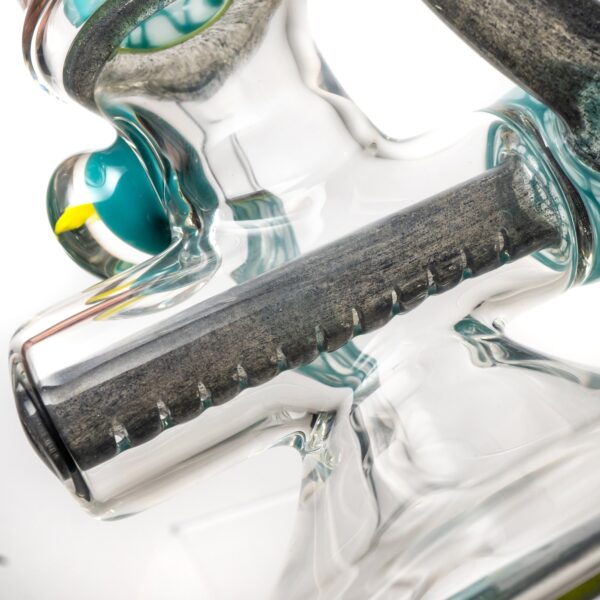 Shop Ben Wilson - Hollow Foot Inline Recycler w/ Triple Donut Perc - Agua Honeycomb w/ S.W. & Green in australian