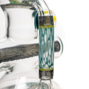Shop Ben Wilson - Hollow Foot Inline Recycler w/ Triple Donut Perc - Agua Honeycomb w/ S.W. & Green in australian