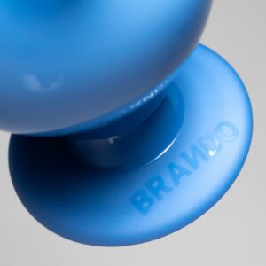 Shop Brando - 10mm Half Blasted Ball Rig - Milky Blue w/ Cobalt - Fume Cluster Millie in australian