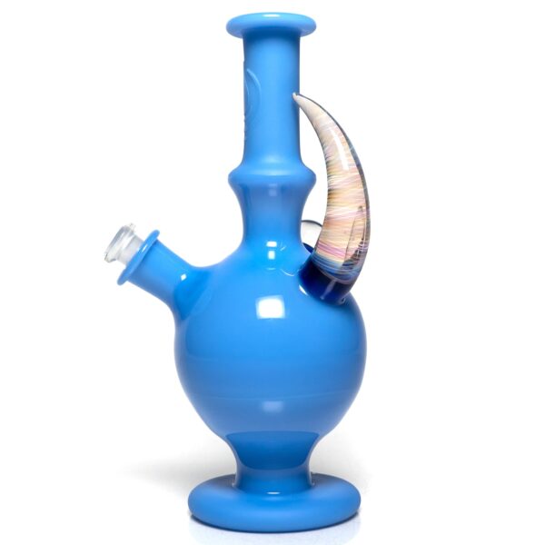 Shop Brando - 10mm Half Blasted Ball Rig - Milky Blue w/ Cobalt - Blue Leaf Millie in australian